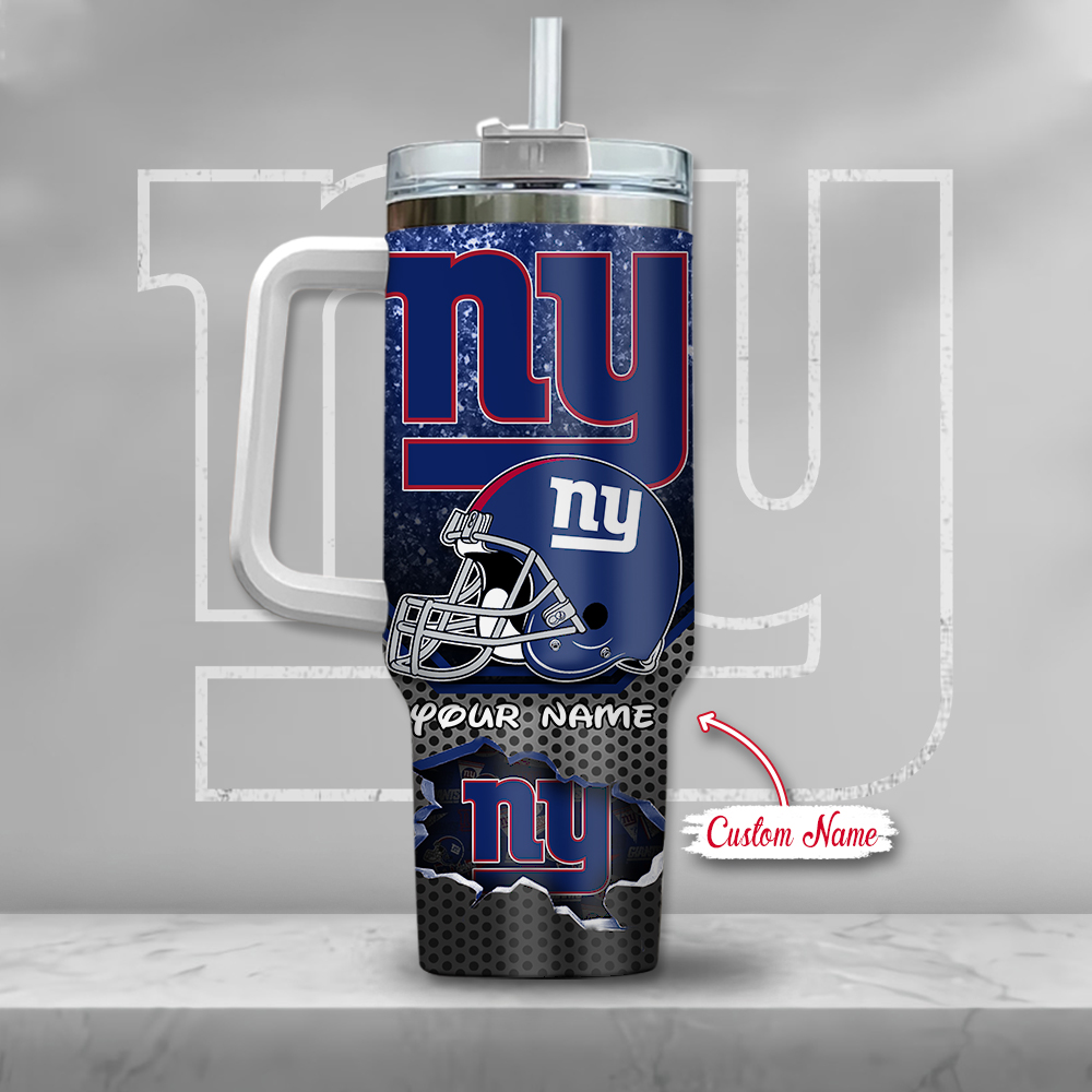 Personalized Giants Mickey Tumbler with Straw - Custom Name & NFL Fan Gift - Image 3
