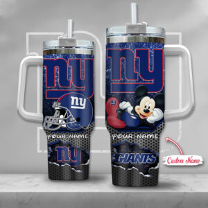 Personalized Giants Mickey Tumbler with Straw - Custom Name & NFL Fan Gift