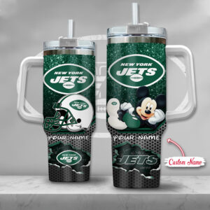 Custom New York Jets Tumbler with Fun Character Design - Personalized Gift