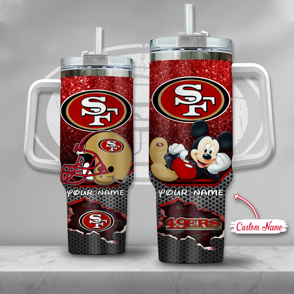 Personalized San Francisco 49ers Tumbler with Iconic Cartoon Design