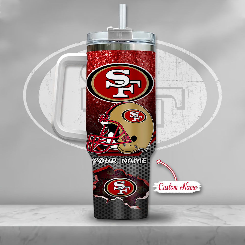 Personalized San Francisco 49ers Tumbler with Iconic Cartoon Design - Image 3