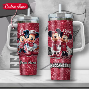 Custom Mickey & Minnie Mouse Glitter Tumbler - Personalized Gift for Fans