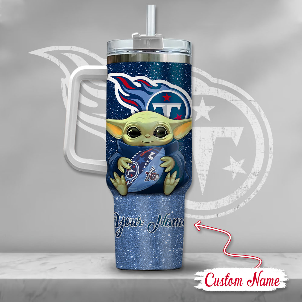 Custom Name Baby Alien Football Fan Tumbler - Personalized Gift - Image 3