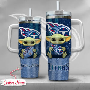 Custom Name Baby Alien Football Fan Tumbler - Personalized Gift