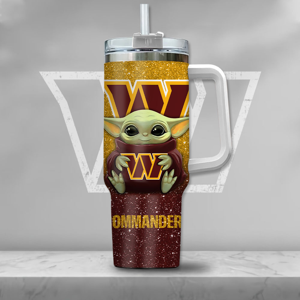 Custom Name Baby Alien Tumbler - Personalized Glitter Football Design - Image 2