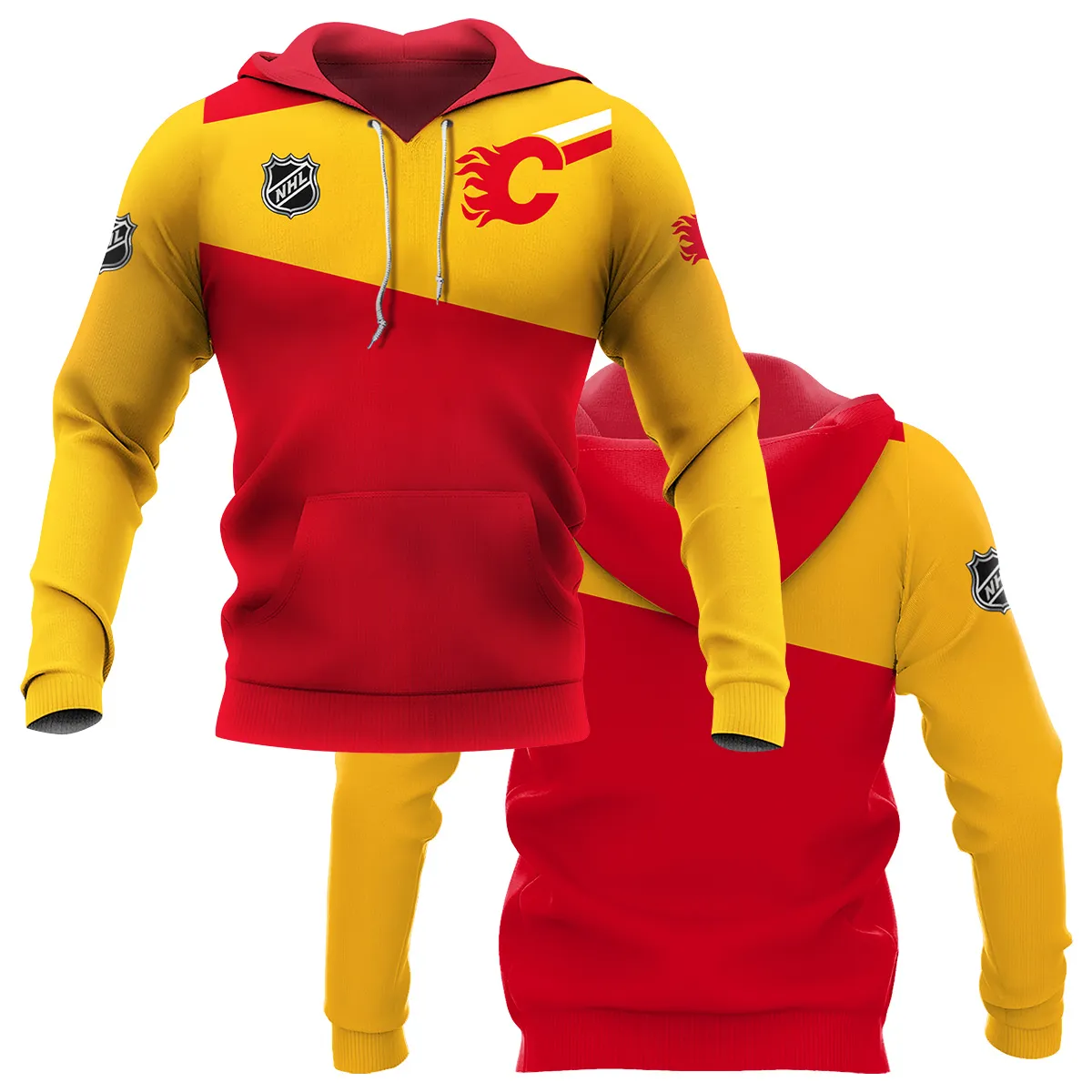 NHL Calgary Flames Exclusive All Over Prints HONHL041124WJ02CFHD - Hoodie