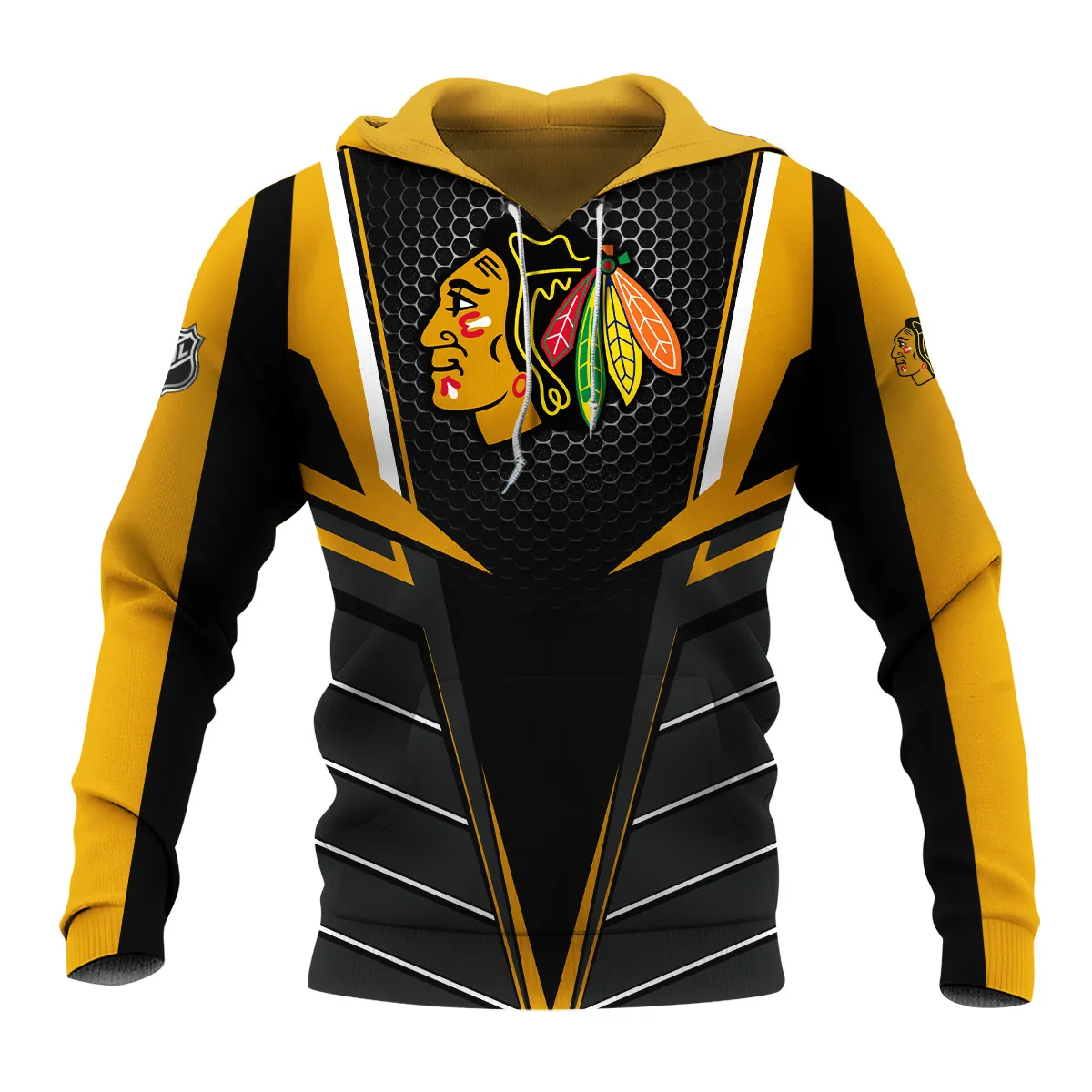 NHL Chicago Blackhawks Exclusive All Over Prints HONHL041124A01CBHD - Hoodie - Image 2