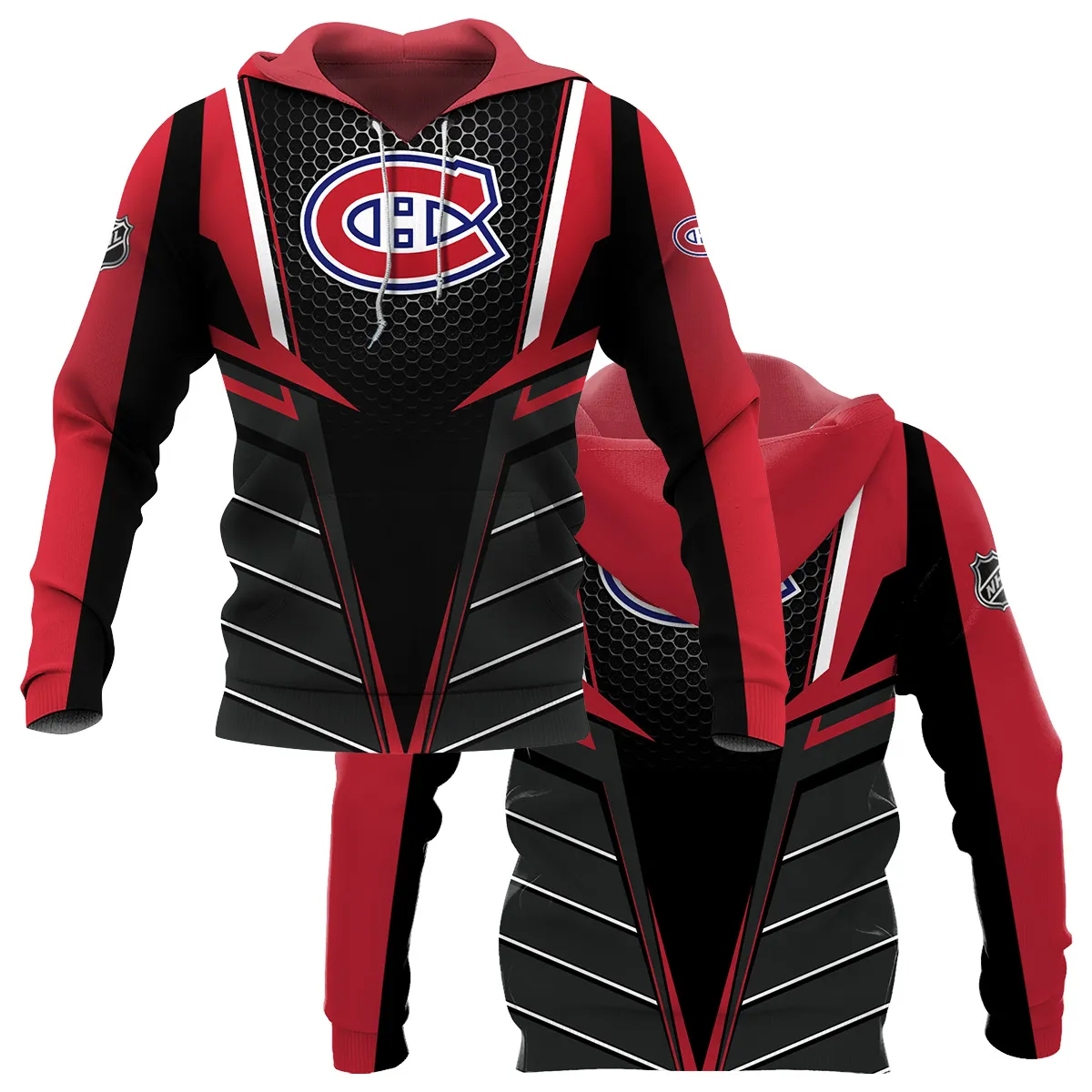 NHL Montreal Canadiens Exclusive All Over Prints HONHL041124A01MCHD - Hoodie