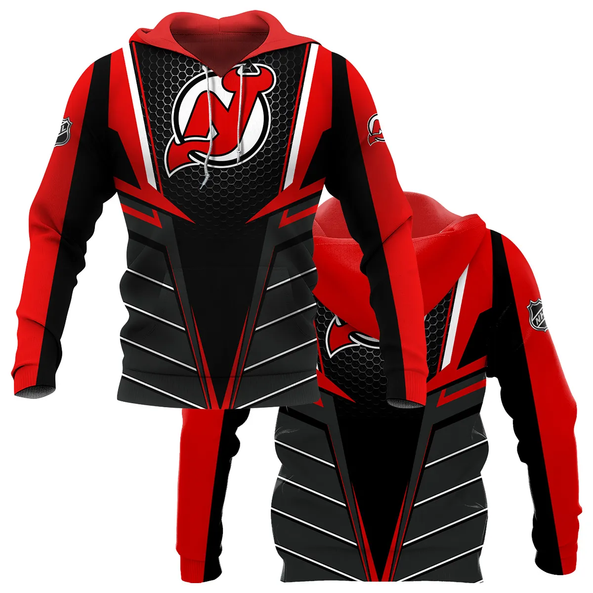 NHL New Jersey Devils Exclusive All Over Prints HONHL041124A01NJDHD - Hoodie