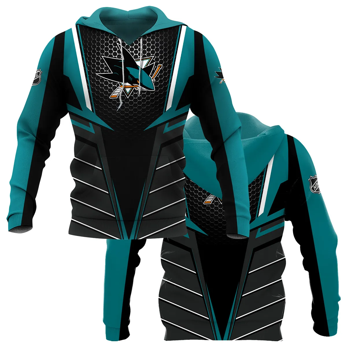 NHL San Jose Sharks Exclusive All Over Prints HONHL041124A01SJSHD - Hoodie