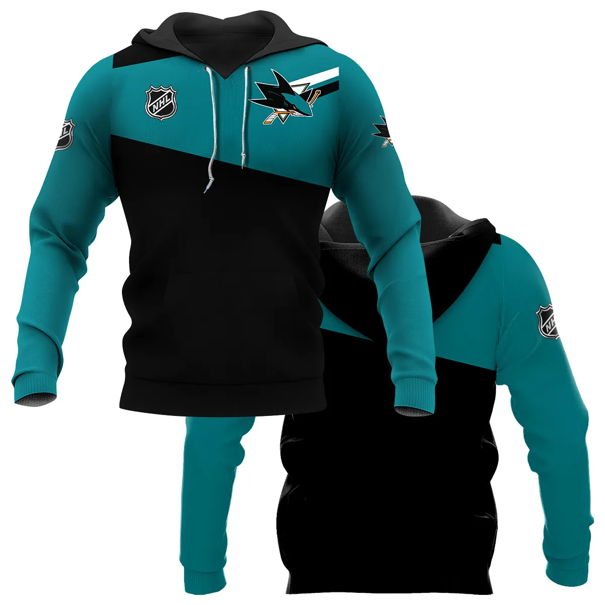 NHL San Jose Sharks Exclusive All Over Prints HONHL041124WJ02SJSHD - Hoodie