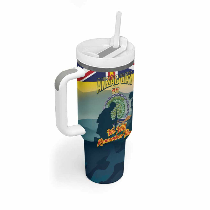 Niue ANZAC Day Custom Stanley Quencher 40oz Stainless Steel Tumbler With Handle - Threewoofs - Image 2