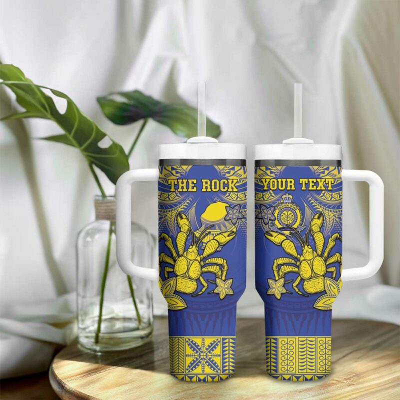 Niue The Rock Niuean Crab Hiapo Blue Custom Stanley Quencher 40oz Stainless Steel Tumbler With Handle - Threewoofs - Image 9