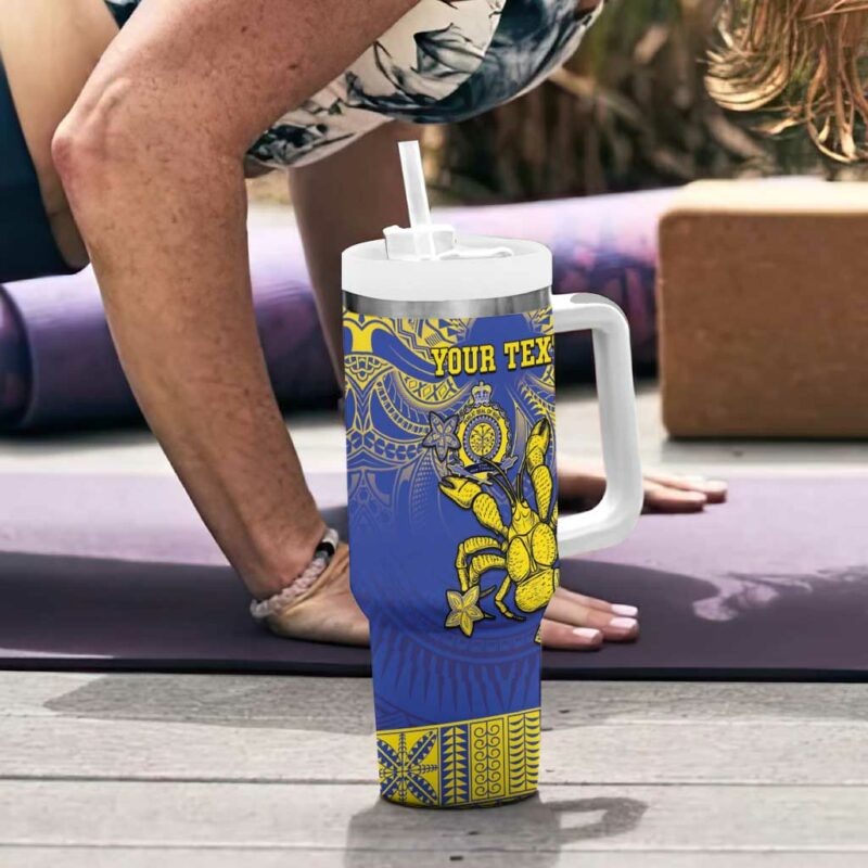 Niue The Rock Niuean Crab Hiapo Blue Custom Stanley Quencher 40oz Stainless Steel Tumbler With Handle - Threewoofs - Image 6