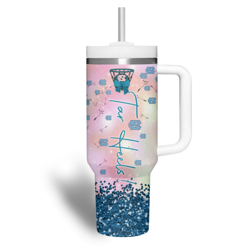 North Carolina Tar Heels NCAA Sports Custom Stanley Quencher 40oz Stainless Steel Tumbler With Handle - Threewoofs - Image 3