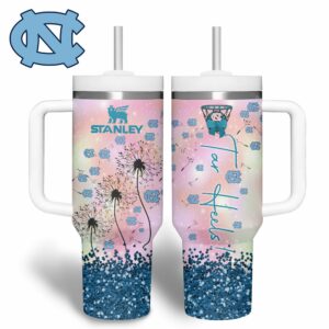 North Carolina Tar Heels NCAA Sports Custom Stanley Quencher 40oz Stainless Steel Tumbler With Handle - Threewoofs