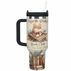 North Pole Book Custom Stanley Quencher 40oz Stainless Steel Tumbler With Handle - Threewoofs