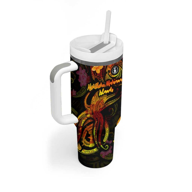 Northern Mariana Islands Custom Stanley Quencher 40oz Stainless Steel Tumbler With Handle - Threewoofs - Image 2