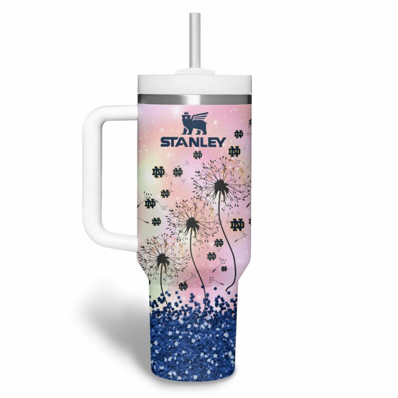 Notre Dame Fighting Irish NCAA Sports Custom Stanley Quencher 40oz Stainless Steel Tumbler With Handle - Threewoofs - Image 2