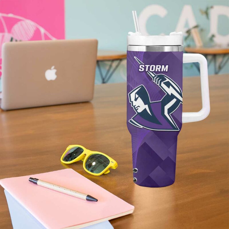 NRL Storm And Roosters Rugby 2024 Go Champions Dynamic Version Custom Stanley Quencher 40oz Stainless Steel Tumbler With Handle - Threewoofs - Image 5