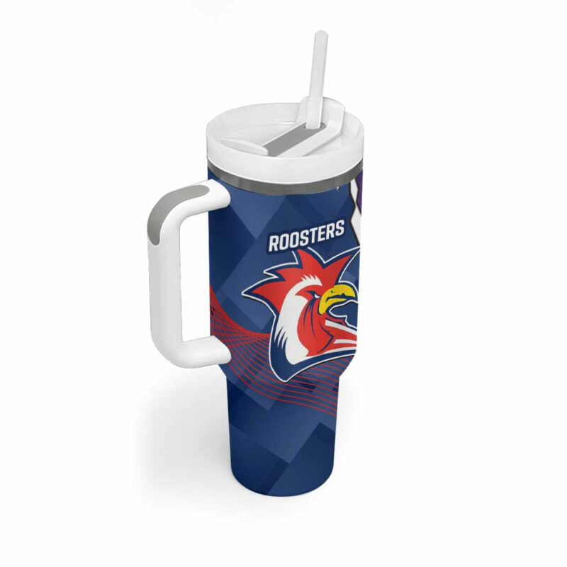 NRL Storm And Roosters Rugby 2024 Go Champions Dynamic Version Custom Stanley Quencher 40oz Stainless Steel Tumbler With Handle - Threewoofs - Image 3