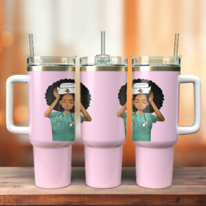 Nurse Life Custom Stanley Quencher 40oz Stainless Steel Tumbler With Handle - Threewoofs