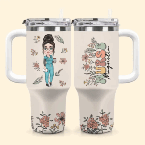 Nurse Life Custom Stanley Quencher 40oz Stainless Steel Tumbler With Handle - Threewoofs