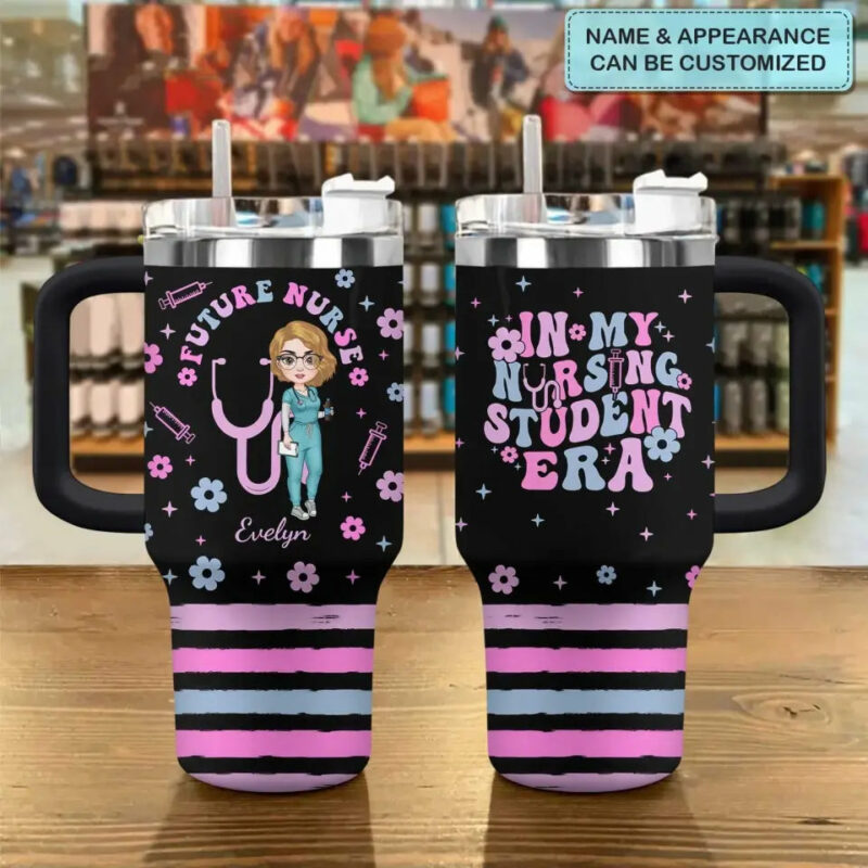 Nurse Life Custom Stanley Quencher 40oz Stainless Steel Tumbler With Handle - Threewoofs