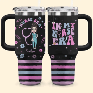 Nurse Life Custom Stanley Quencher 40oz Stainless Steel Tumbler With Handle - Threewoofs