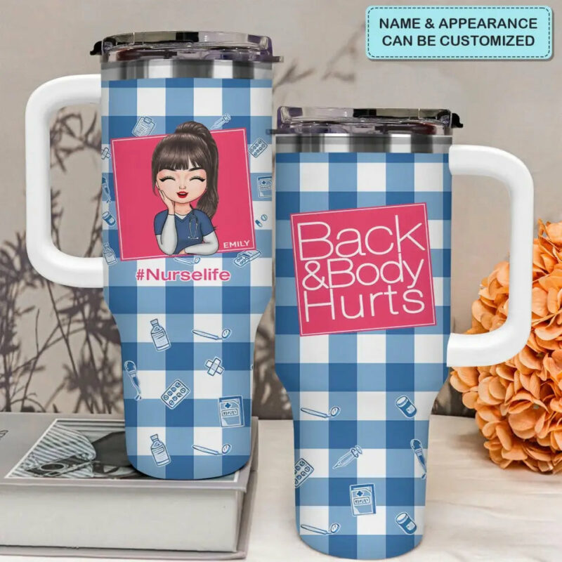 Nurse Life Custom Stanley Quencher 40oz Stainless Steel Tumbler With Handle - Threewoofs
