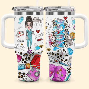 Nurse Scrubs Life Custom Stanley Quencher 40oz Stainless Steel Tumbler With Handle - Threewoofs