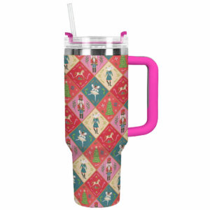 Nutcracker Holiday Cheer Christmas Custom Stanley Quencher 40oz Stainless Steel Tumbler With Handle - Threewoofs