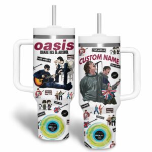 Oasis Music Custom Stanley Quencher 40oz Stainless Steel Tumbler With Handle - Threewoofs