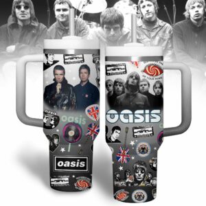 Oasis Music Custom Stanley Quencher 40oz Stainless Steel Tumbler With Handle - Threewoofs
