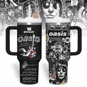 Oasis Music Custom Stanley Quencher 40oz Stainless Steel Tumbler With Handle - Threewoofs