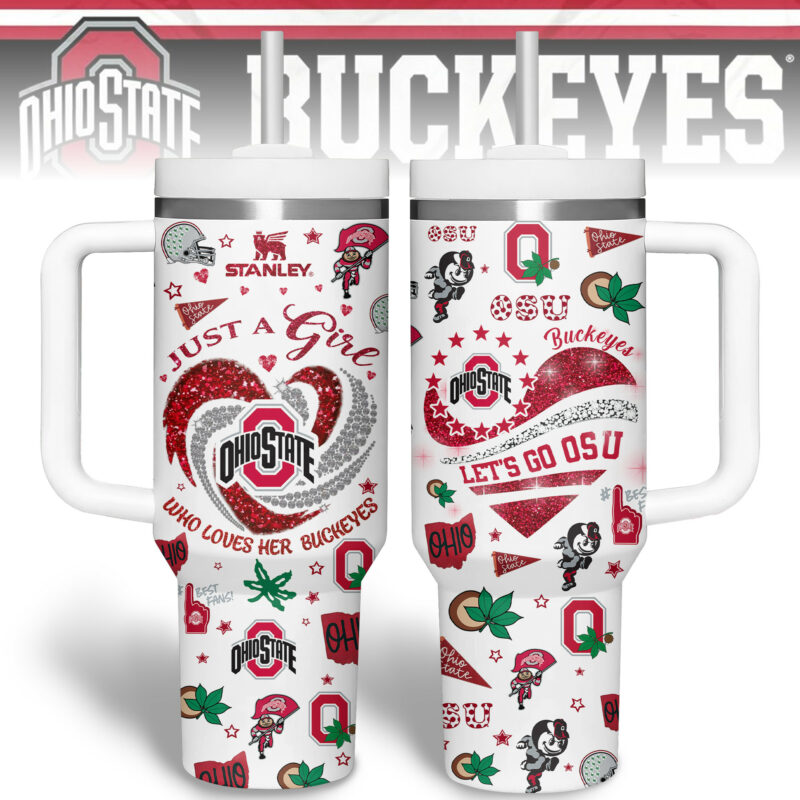 Ohio State Buckeyes NCAA Sports Custom Stanley Quencher 40oz Stainless Steel Tumbler With Handle - Threewoofs - Image 7