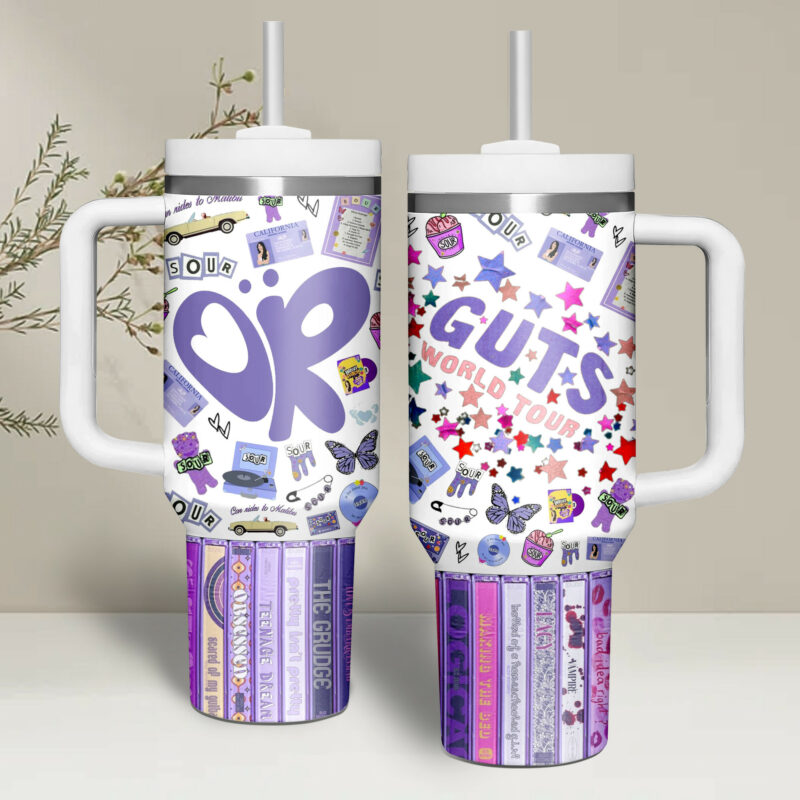 Olivia Rodrigo Music Custom Stanley Quencher 40oz Stainless Steel - Threewoofs - Image 2