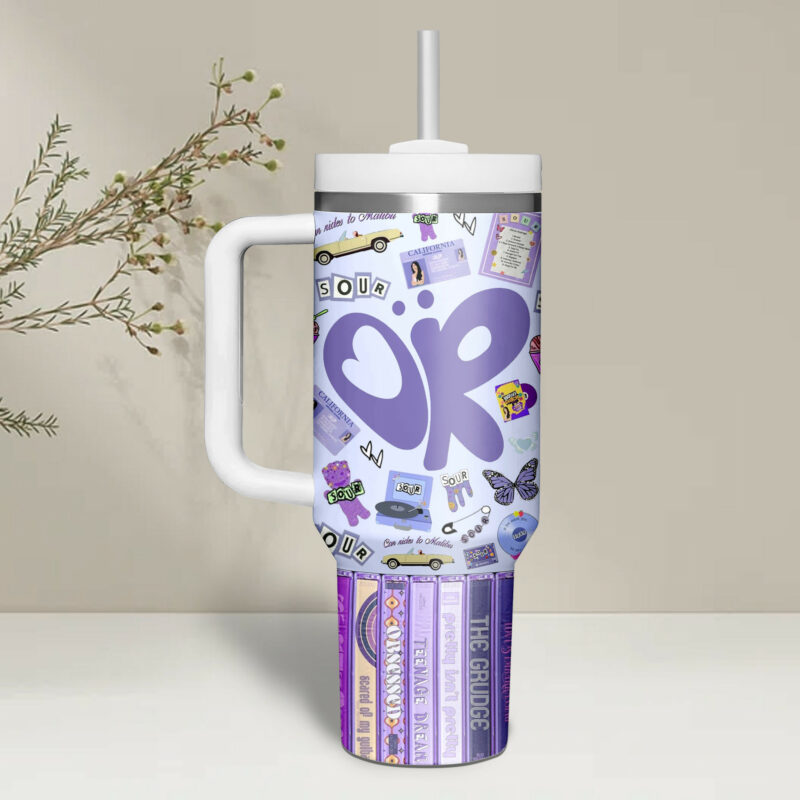 Olivia Rodrigo Music Custom Stanley Quencher 40oz Stainless Steel - Threewoofs - Image 3