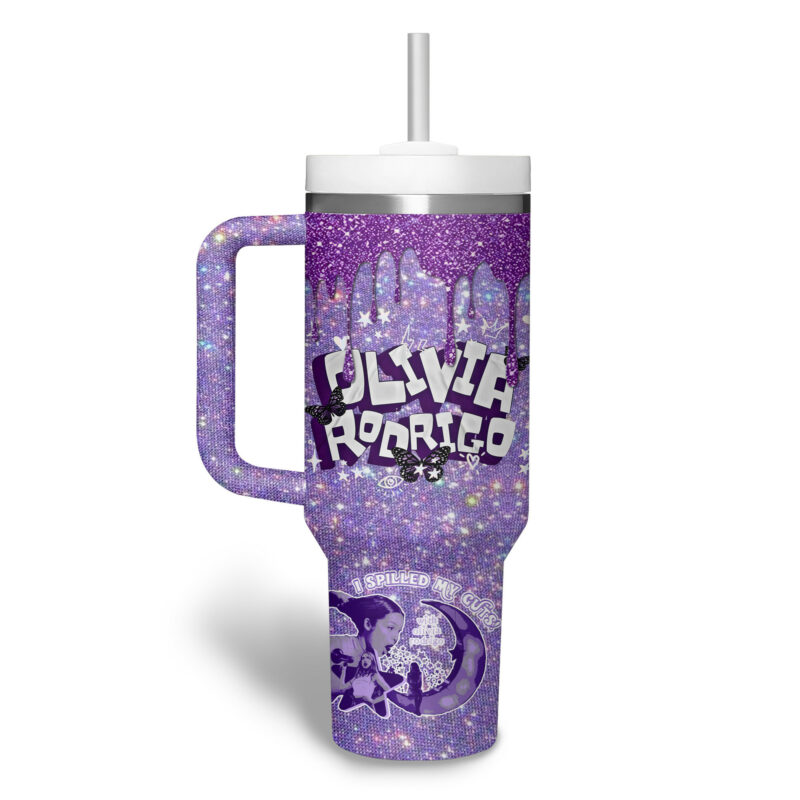 Olivia Rodrigo Music Custom Stanley Quencher 40oz Stainless Steel Tumbler With Handle - Threewoofs - Image 2