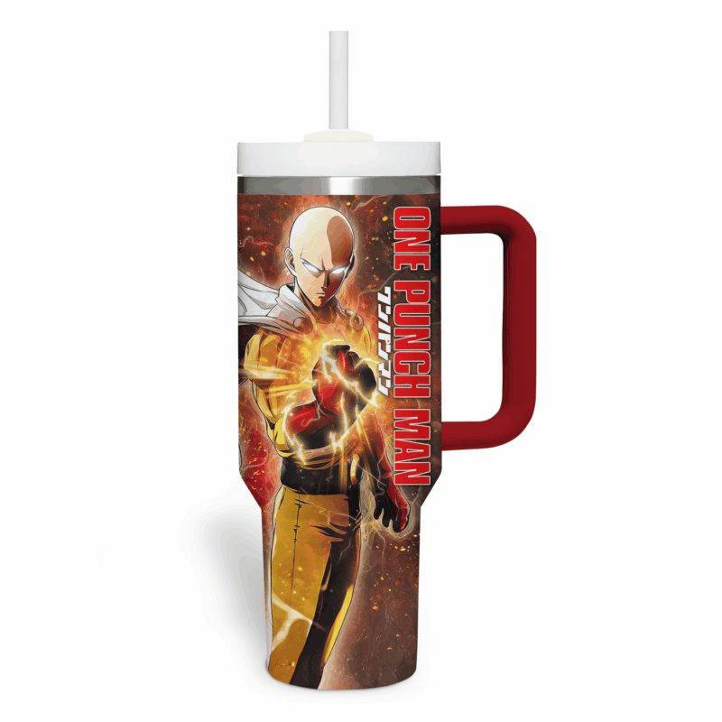 One-Punch Man Anime Custom Stanley Quencher 40oz Stainless Steel Tumbler With Handle - Threewoofs - Image 3