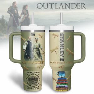 Outlander TV Series Custom Stanley Quencher 40oz Stainless Steel Tumbler With Handle - Threewoofs