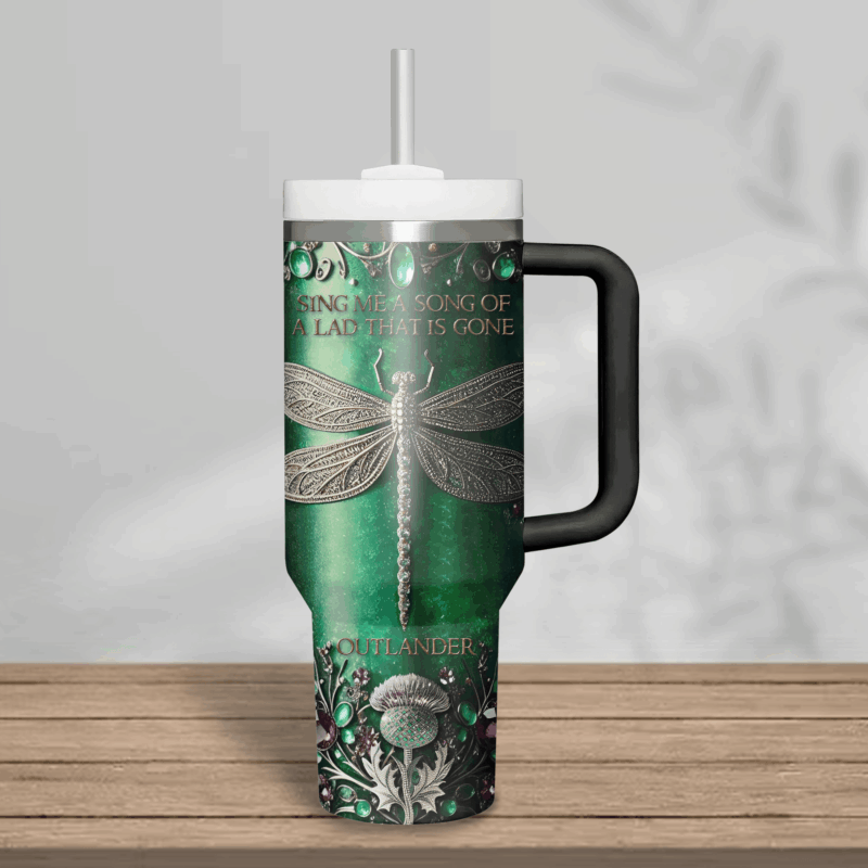 Outlander TV Series Custom Stanley Quencher 40oz Stainless Steel Tumbler With Handle - Threewoofs - Image 2