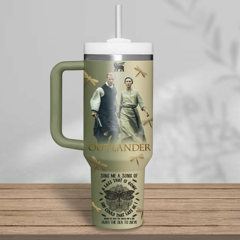 Outlander TV Series Custom Stanley Quencher 40oz Stainless Steel Tumbler With Handle - Threewoofs - Image 2
