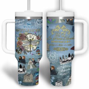 Outlander TV Series Custom Stanley Quencher 40oz Stainless Steel Tumbler With Handle - Threewoofs