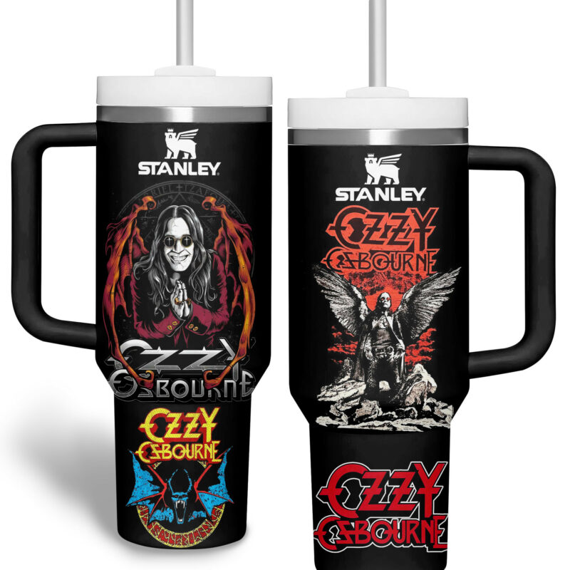 Ozzy Osbourne Music Custom Stanley Quencher 40oz Stainless Steel Tumbler With Handle - Threewoofs - Image 4