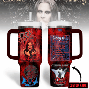 Ozzy Osbourne Music Custom Stanley Quencher 40oz Stainless Steel Tumbler With Handle - Threewoofs