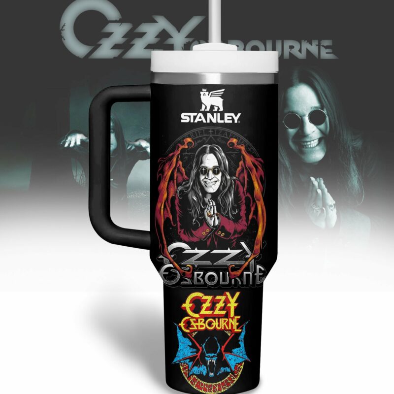 Ozzy Osbourne Music Custom Stanley Quencher 40oz Stainless Steel Tumbler With Handle - Threewoofs - Image 2
