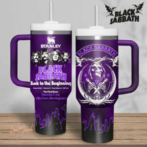 Ozzy Osbourne Music Custom Stanley Quencher 40oz Stainless Steel Tumbler With Handle - Threewoofs