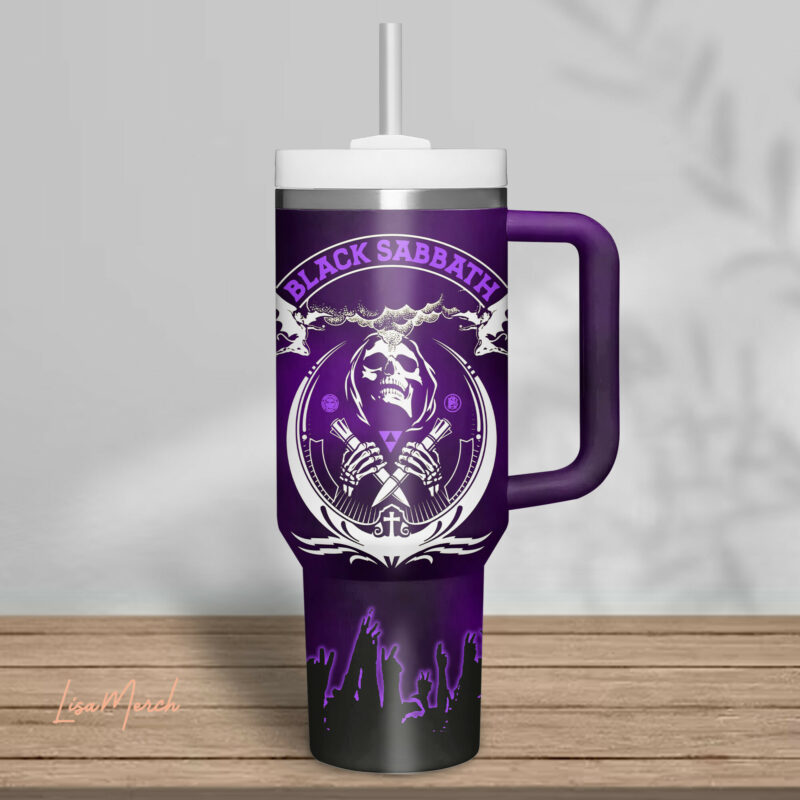 Ozzy Osbourne Music Custom Stanley Quencher 40oz Stainless Steel Tumbler With Handle - Threewoofs - Image 3