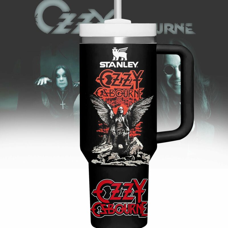Ozzy Osbourne Music Custom Stanley Quencher 40oz Stainless Steel Tumbler With Handle - Threewoofs - Image 3